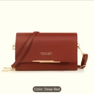 Crossbody Bag in Deep Red